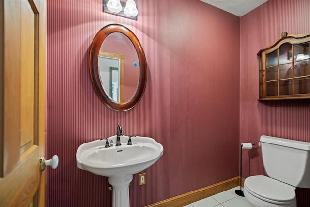 12 Coombs Cir, Newburyport, MA 01950 - bathroom with tile patterned flooring and wallpapered walls