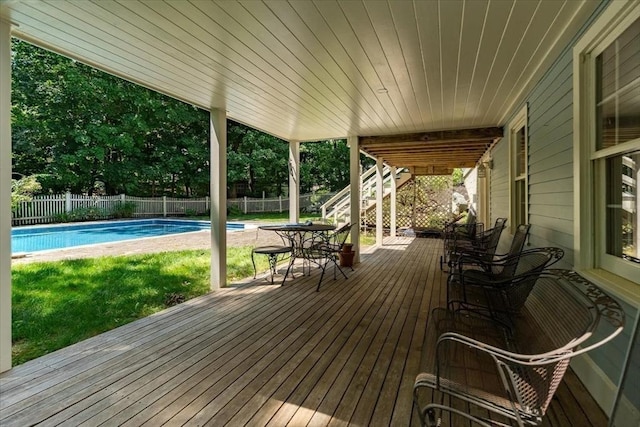 12 Coombs Cir, Newburyport, MA 01950 - wooden deck featuring a fenced backyard and outdoor dining space