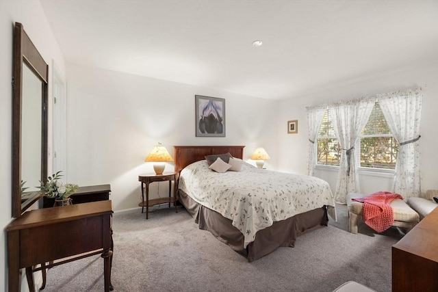 bedroom with carpet floors