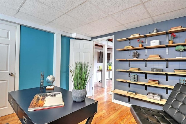 622 Pike Ave, Attleboro, MA 02703 - office space with a drop ceiling and light wood-style flooring