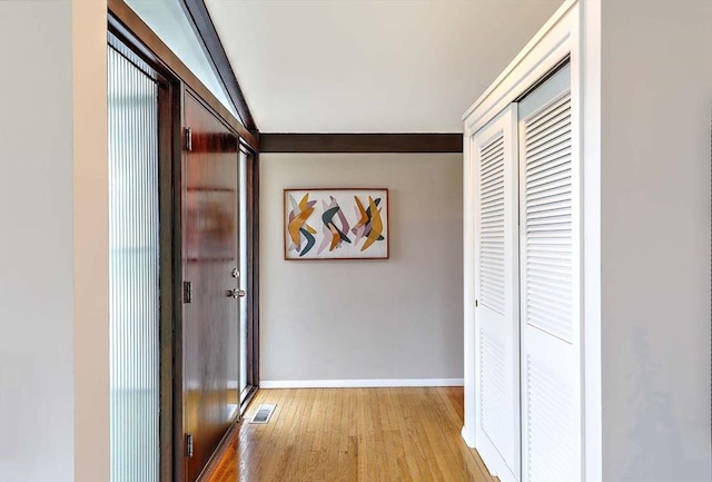622 Pike Ave, Attleboro, MA 02703 - hall with visible vents, baseboards, and light wood-type flooring