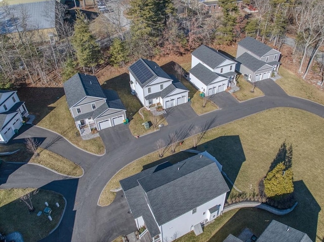 aerial view featuring a residential view