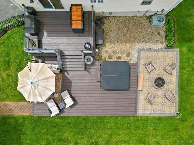 view from above of property