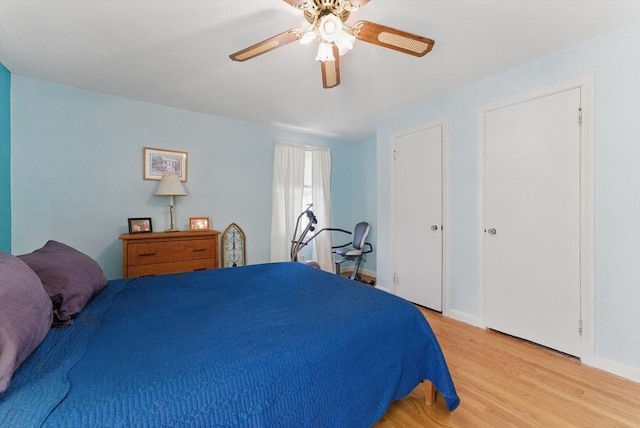 31 Fallston St, Springfield, MA 01119 - bedroom featuring light wood-type flooring, ceiling fan, and baseboards