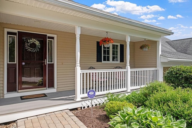 31 Shaker Hill Rd Unit 31, Hooksett, NH 03106 - view of exterior entry featuring a porch and a shingled roof