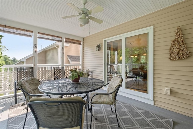 31 Shaker Hill Rd Unit 31, Hooksett, NH 03106 - sunroom with a ceiling fan and outdoor dining space