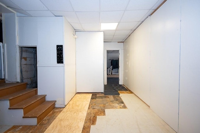 135 Elm St, Southbridge, MA 01550 - corridor with a paneled ceiling and stairs