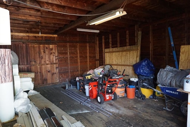 view of storage area