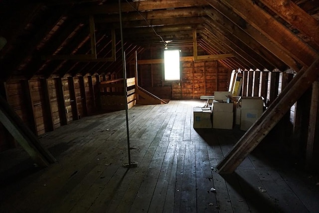 view of attic