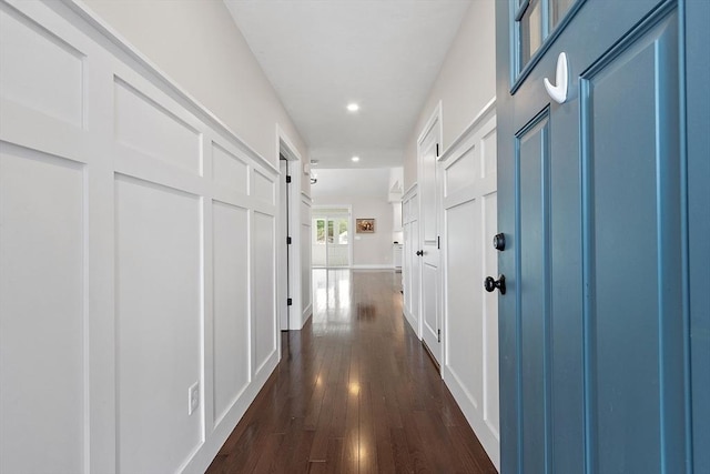 16 Dean Ln Unit 16, Littleton, MA 01460 - hallway with dark wood-style flooring and recessed lighting