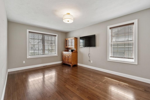 16 Dean Ln Unit 16, Littleton, MA 01460 - empty room with plenty of natural light, baseboards, and dark wood-style flooring