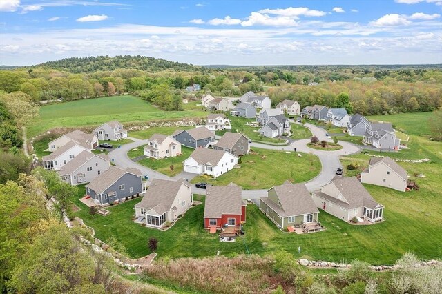16 Dean Ln Unit 16, Littleton, MA 01460 - aerial perspective of suburban area featuring a heavily wooded area
