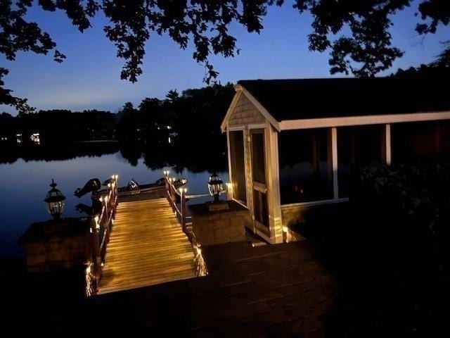 80 Populatic St, Franklin, MA 02038 - dock featuring a water view