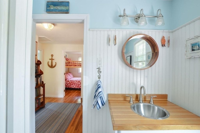 110 Teaticket Path, Falmouth, MA 02536 - bathroom featuring wood finished floors and vanity