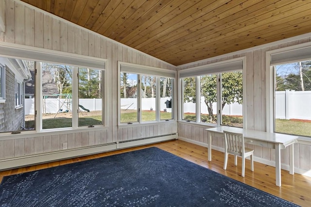 50 Deerfield Rd, Barnstable, MA 02655 - unfurnished sunroom with a healthy amount of sunlight and baseboard heating