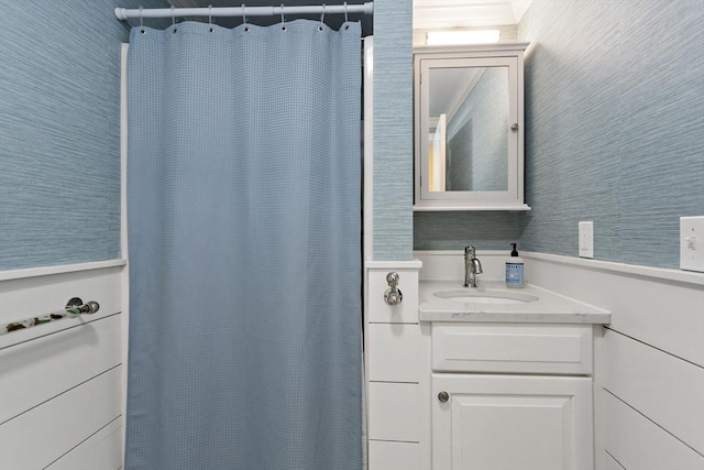 50 Deerfield Rd, Barnstable, MA 02655 - full bathroom with a shower with curtain and vanity