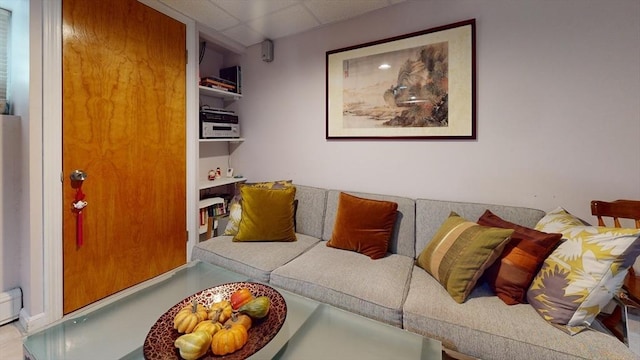118 Colby Rd, Quincy, MA 02171 - living area featuring a drop ceiling
