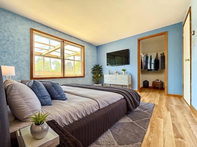 3 Teal Cir, Fairhaven, MA 02719 - bedroom with light wood finished floors and wallpapered walls