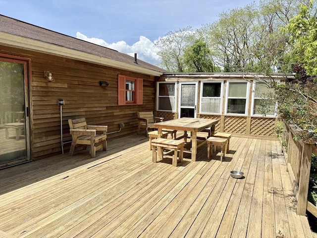 3 Teal Cir, Fairhaven, MA 02719 - wooden terrace with outdoor dining area