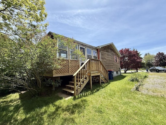 3 Teal Cir, Fairhaven, MA 02719 - back of property with a lawn