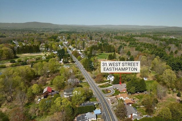bird's eye view with a forest view