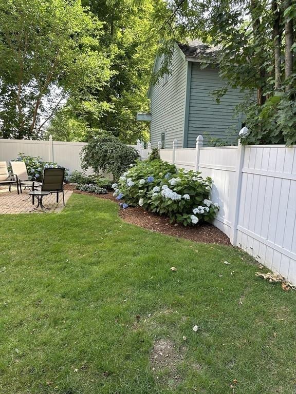 view of yard with fence private yard