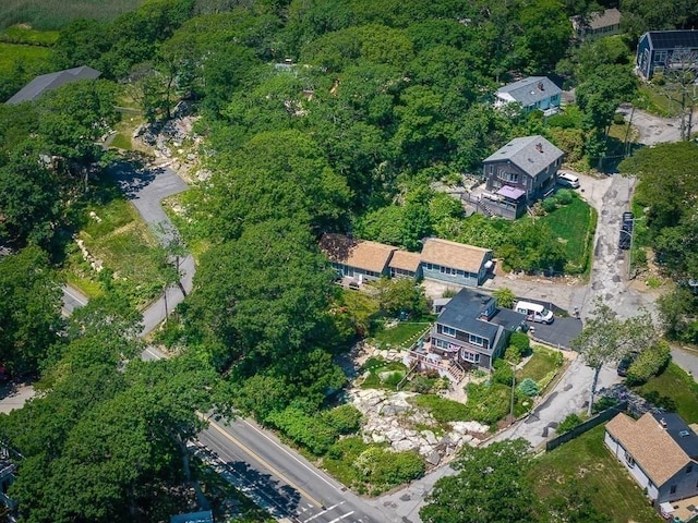 3 Ridgewood Rd, Rockport, MA 01966 - aerial overview of property's location with a heavily wooded area