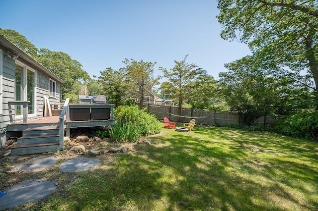 3 Ridgewood Rd, Rockport, MA 01966 - fenced backyard with a wooden deck
