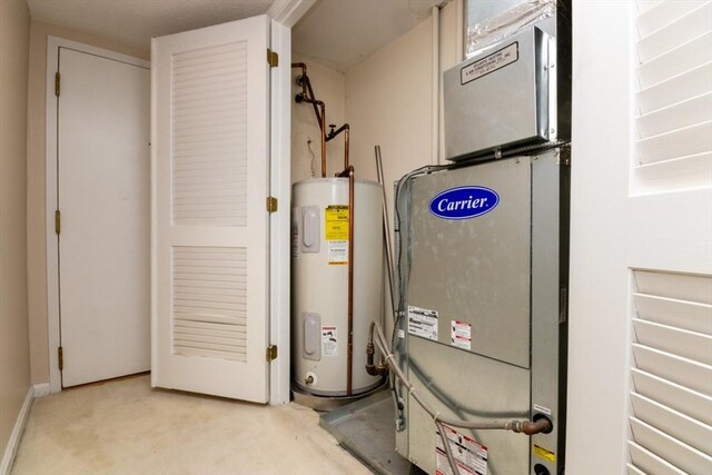 utilities with heating unit and water heater
