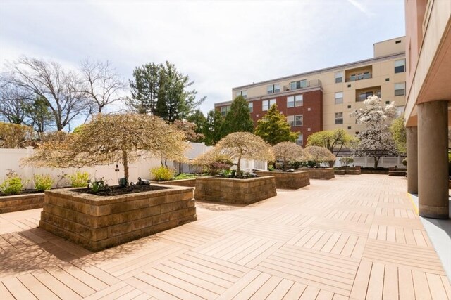 view of community featuring a patio