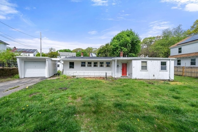 10 Gretter Rd, Boston, MA 02132 - view of front of home with a garage, asphalt driveway, and a chimney