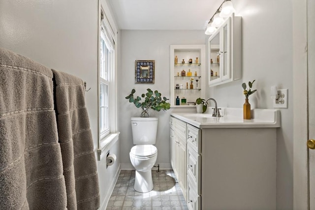 330 Fairview Ave, Rehoboth, MA 02769 - bathroom with vanity, toilet, and baseboards