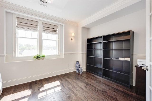 66 Simons Unit C, Mashpee, MA 02649 - spare room featuring dark wood-type flooring and crown molding