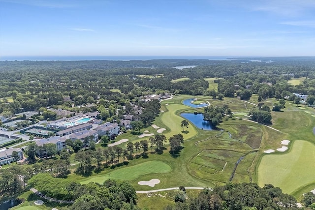 66 Simons Unit C, Mashpee, MA 02649 - aerial overview of property's location with a large body of water and a golf club