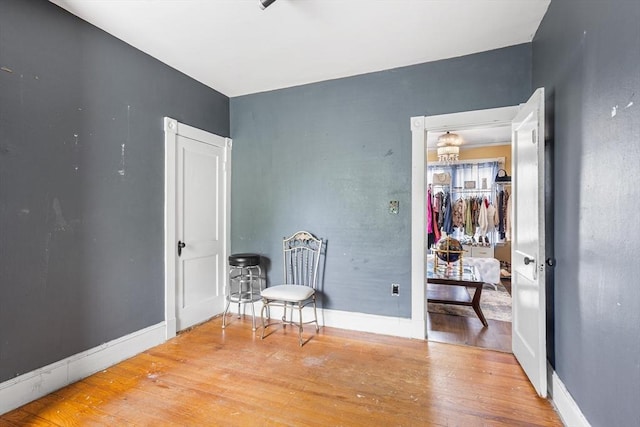 369-371 Mill St, New Bedford, MA 02740 - sitting room with hardwood / wood-style floors and baseboards