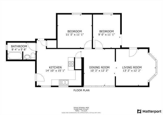 369-371 Mill St, New Bedford, MA 02740 - floor plan / room layout