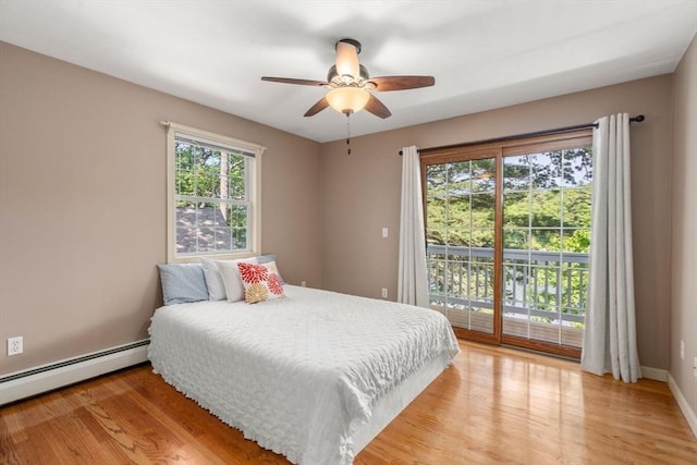 72 S Shore Dr, Sturbridge, MA 01566 - bedroom featuring access to outside, multiple windows, and light wood finished floors