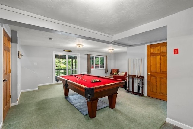 72 S Shore Dr, Sturbridge, MA 01566 - recreation room featuring carpet flooring, baseboards, and billiards table