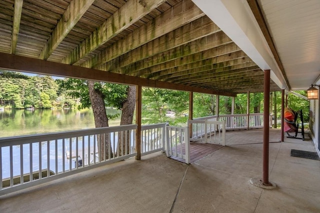 72 S Shore Dr, Sturbridge, MA 01566 - view of patio / terrace with a water view