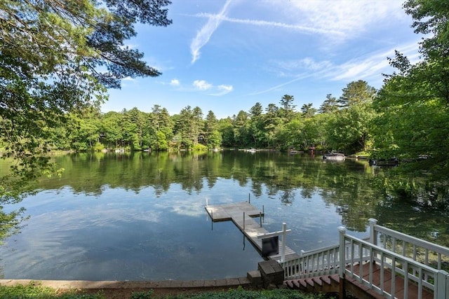 72 S Shore Dr, Sturbridge, MA 01566 - dock area featuring a water view and a view of trees