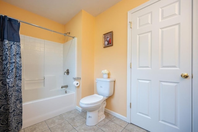 7 Willow Brook Ln, Blackstone, MA 01504 - bathroom with shower / tub combo, tile patterned floors, toilet, and baseboards