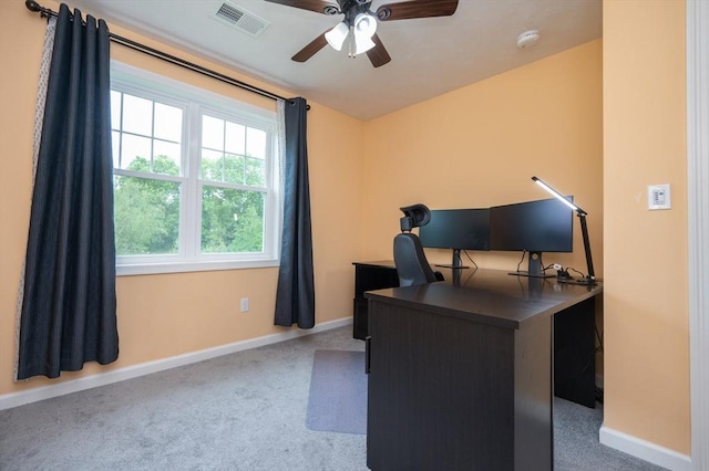7 Willow Brook Ln, Blackstone, MA 01504 - carpeted office with ceiling fan and baseboards