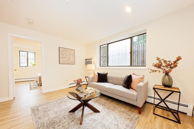 25 Linden Ave Unit 4, Somerville, MA 02143 - living area with a baseboard heating unit and plenty of natural light
