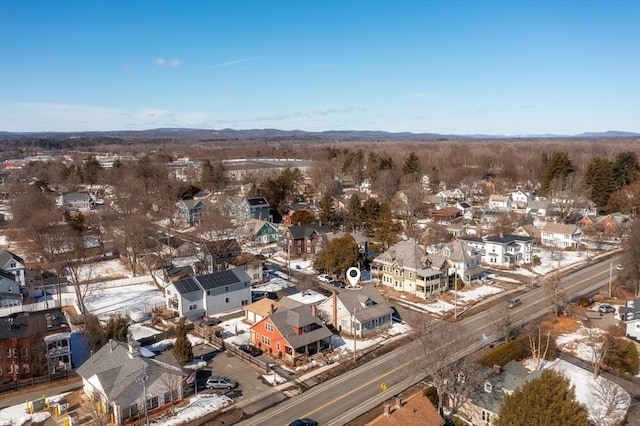 bird's eye view with a residential view