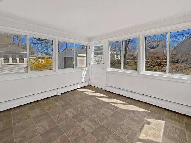 58 Morse Ave, Brockton, MA 02301 - unfurnished sunroom featuring a baseboard heating unit
