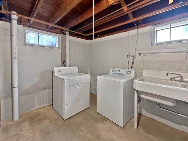 58 Morse Ave, Brockton, MA 02301 - laundry room with laundry area, washing machine and dryer, and a wealth of natural light