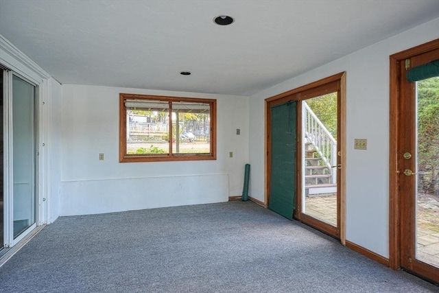 view of carpeted empty room