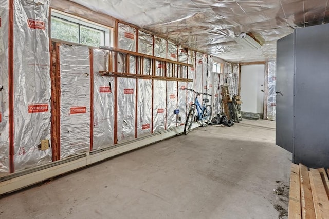 storage featuring a baseboard heating unit
