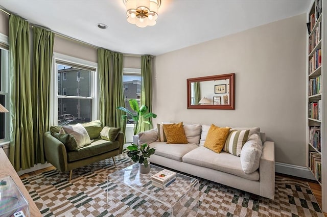 living room with baseboards