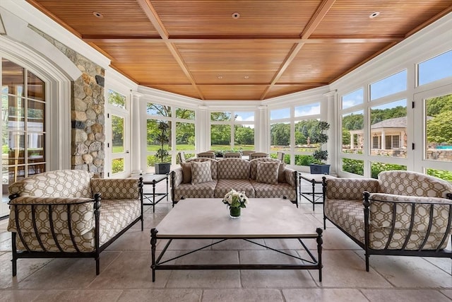 180 Ash St, Weston, MA 02493 - sunroom featuring outdoor lounge area